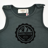Overalls with velvet emblem - green