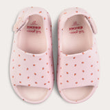 Summer closed-toe slippers - pink