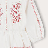 Dress with embroidery - pink
