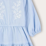 Dress with embroidery - blue