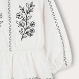 Dress with embroidery - white