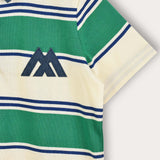 Striped shirt with collar - green