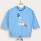 Crocheted Art Shirt - Blue