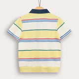 Striped shirt with collar - yellow