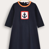 Crocheted dress - Navy