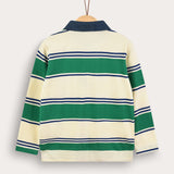 Long sleeve striped shirt - green