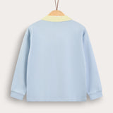 Polo shirt with collar - light blue