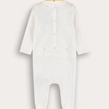 Babygro Pocket Bear - White