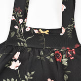 Floral print dress - black