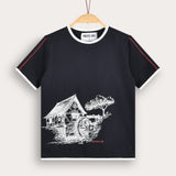 Country Print T-Shirt - Navy