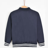 Sporty jacket with lining - Navy
