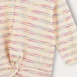 Striped tie-dye shirt - blue