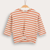 Striped tie-dye shirt - orange