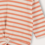 Striped tie-dye shirt - orange