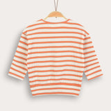 Striped tie-dye shirt - orange