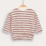 Striped tie-dye shirt - beige