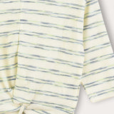 Striped tie-dye shirt - green