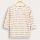 Striped waffle shirt - blue