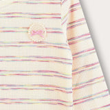 Striped waffle shirt - blue