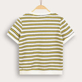 Striped waffle shirt - Navy