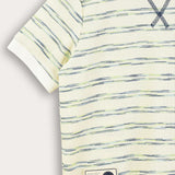 Striped waffle shirt - green