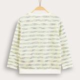 Striped waffle shirt - green