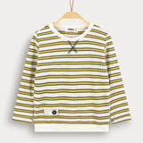 Striped waffle shirt - Navy