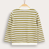 Striped waffle shirt - Navy