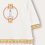 Polo dress with hood - cream