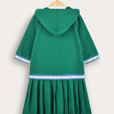 Polo dress with hood - green