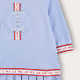 Polo dress with hood - light blue