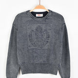 Knitted shirt with a distressed look - jeans