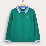 Sporty polo shirt - green