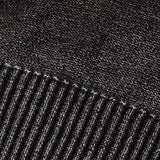 Knitted shirt with a distressed look - black