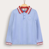 Sporty polo shirt - light blue
