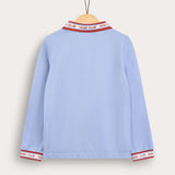 Sporty polo shirt - light blue