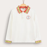 Sporty polo shirt - cream