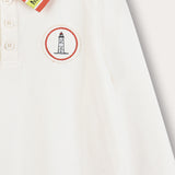 Sporty polo shirt - cream