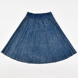 Pleated skirt - washed denim