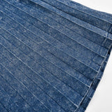 Pleated skirt - washed denim