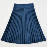 Pleated skirt - medium denim