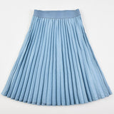 Pleated skirt - light denim