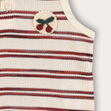 Striped Baby Set - Burgundy