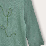 Rivet shirt with embroidery - green