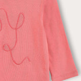 Rivet shirt with embroidery - pink