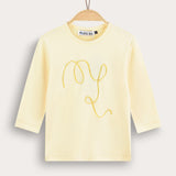 Rivet shirt with embroidery - yellow