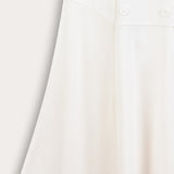 Jersey skirt with buttons - cream