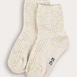 Checkered Rivet Socks - Beige