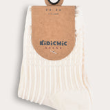 Checkered Rivet Socks - Beige