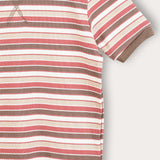 Striped shirt with a Rivet ending - brown